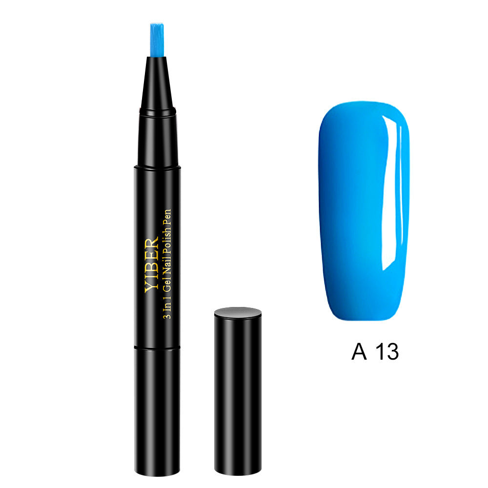3 In 1 Gel Nail Varnish Pen Glitter One Step Nail Art Gel Polish Hybrid 3 In 1 Gel Nail Varnish Pen Glitter One Step Nail Art Gel Polish Hybrid
